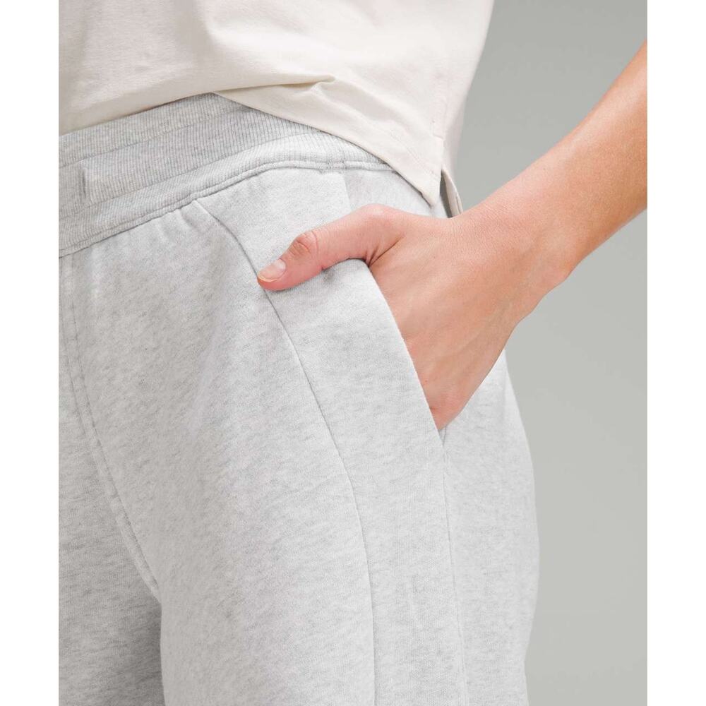 Lululemon Scuba Mid-Rise Wide-Leg Pant Full Length Heathered Light Gray Size 14 - Picture 5 of 14